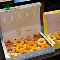 Boîte à tartelette aux œufs jetable en papier personnalisée de qualité alimentaire, douce et pastel, pour pâtisserie portugaise, emballage à emporter