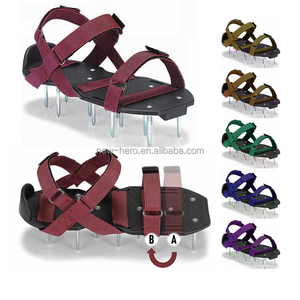 Sandalias Aireadoras para Césped, Zapatos con Púas <span class=keywords><strong>de</strong></span> Aleación para Airear el Suelo, Herramienta para Airear el Césped, Herramienta para Caminar por el Jardín y Aflojar el Suelo - Product Image 1
