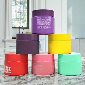 Custom Face Glass Cream <b>Jars</b> 30ml/50ml/100ml Clear Frosted Amber Pink <b>Empty</b> Luxury Matte Plastic Cap Custom Color Cosmetic <b>Jar</b> - Product Image 1