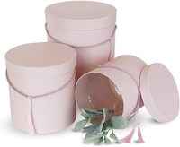 Boîte cadeau ronde avec couvercles pour cadeaux, boîtes à fleurs pour arrangements, anniversaire, mariage, demoiselle d'honneur, fête de remise de diplôme