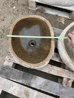 Lavabo d'extérieur en pierre de rivière brute, style antique, pour jardin, à vendre