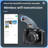 Appareil photo numérique 8K d'entrée de gamme transfrontalier avec écran 2-3 pouces, batterie au lithium, stabilisation d'image électronique, style rétro