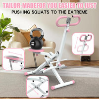 Wellshow Sport: Machine à Squat et Rameur pour Fessiers, Cuisses, Relevés de Hanches – Appareil d'Exercice à Domicile
