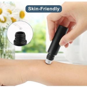 Flacone <span class=keywords><strong>roll</strong></span>-<span class=keywords><strong>on</strong></span> per profumo vivente piccolo y oung da 10 ml flacone a sfera per olio essenziale di cristallo nero opaco smerigliato da 10 ml su bottiglia di vetro - Product Image 3