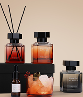 Diffuseur de parfum de luxe et coffret cadeau en pierre de cristal, huile essentielle de haute qualité, pour la maison et les cadeaux, boîte cadeau noire