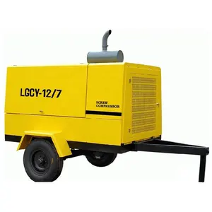 Portable Mine Air-Compressors Screw Air Compressors Automatic Control Towable Diesel Screw Air Compressor For Mining