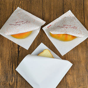 Sac en papier d'emballage pour sandwich, personnalisé, en forme de L, ouvert, sac triangulaire pour sandwich, résistant à l'huile, sac d'emballage pour la cuisson - Product Image 2