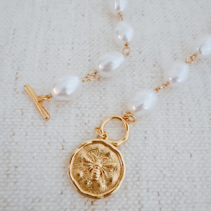 Collier baroque abeille dorée - Product Image 3