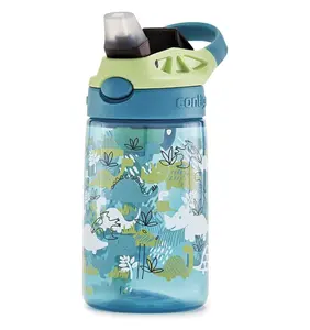 Kids Water Bottle With Redesigned AUTOSPOUT Straw 14 Oz. Shark