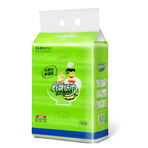 Rollo de papel de pulpa de madera blanda desechable de 2 capas ecológico directo de fábrica popular para uso en cocina en restaurantes y hogares - Product Image 1