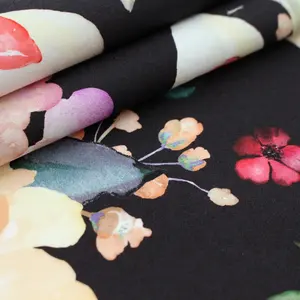 High Density Custom Liberty London Big Flower Smooth Skin 40*40s 133*72 Floral 100% Cotton Printed Fabric For Shirts Clothing
