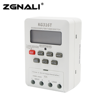 Interruptor Temporizador Programable Mini NALEI KG316T 68 230VAC 25A 50/60Hz 220V Máx. Controlador de Horario Escolar con Pantalla LCD de Voltaje, IP67