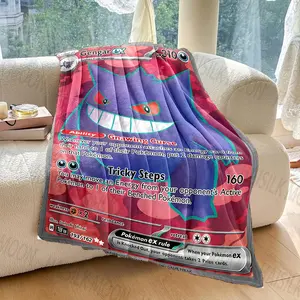 Couverture en flanelle douce imprimée Gengar 2026 pour adulte, canapé, lit, voiture, voyage, <span class=keywords><strong>camping</strong></span>, pique-nique, pour cadeaux, dérivés d'anime - Product Image 2