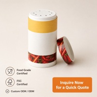 Tube en papier kraft biodégradable imprimé sur mesure pour l'emballage de poudre en vrac et de shaker à épices