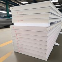Panel Sandwich Berinsulasi Warna Kustom Polyurethane PU/PIR/Glass Wool/Rock Wool/EPS untuk Dinding