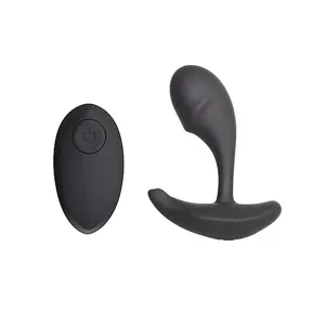 Double Pleasure Sex Machine Vibrating Silicone Anal Plug Remote Vibrator Adult Sex Toy for Woman