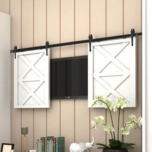 WEKIS Herraje de Puerta Corredera para Armario de 24'' a 72'', Forma de Flecha, para Puerta Doble, Alta Calidad, Gran Venta - Product Image 6