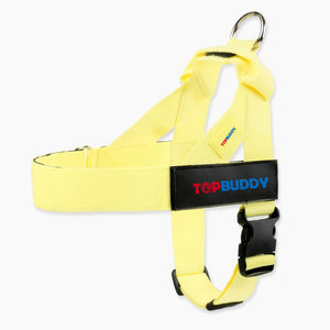 Tali rompi anjing kuning jala lembut, rompi nyaman bersirkulasi tali kekang hewan peliharaan untuk anjing kecil sedang - Product Image 1