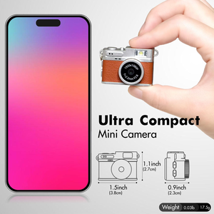 Mini Cámara Retro con Pantalla, para Interiores y Exteriores, 1080p, Deportiva, Portátil, Vintage, Grabadora de Video - Product Image 2