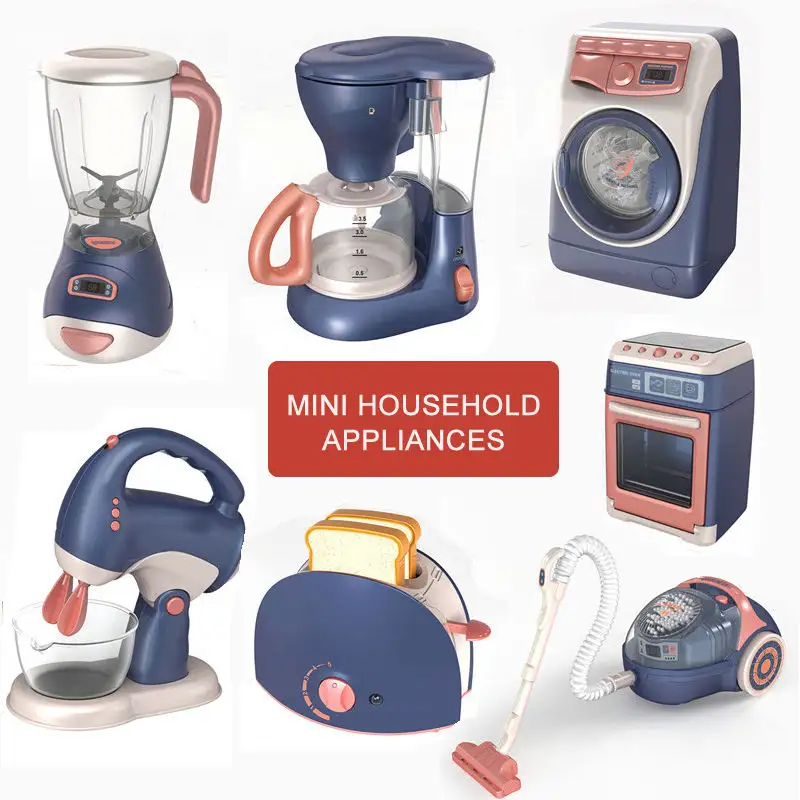Children Play Small Household Appliances Kitchen Toys Simulation Electrical Appliances Machine Set Mini Pretend Kitchen Toys