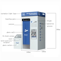 Mesin Photo Booth Logam Kustom Warna & Logo, Dioperasikan dengan Koin, Kompatibel dengan Smartphone, SLR, dan iPad