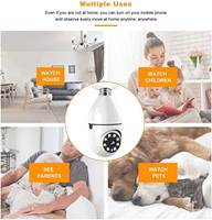 PIX-LINK Caméra de sécurité domestique 360 degrés sans fil IR WIFI Ampoule Design Capteur d'imagerie CMOS Carte mémoire Options de stockage de données