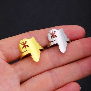 Bague de berbères en acier inoxydable pour femme et fille, bijou ethnique pour fête d'anniversaire - Product Image 4