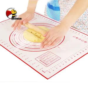 Beeman台面保护器烤盘不粘板大型硅胶烤垫，用于糕点滚动