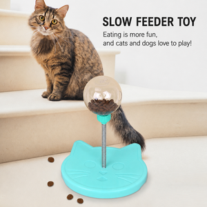 Jouet interactif distributeur de friandises pour chat et chien, distributeur de nourriture à alimentation lente, puzzle d'entraînement anti-ennui pour animaux de compagnie avec ventouse puissante - Product Image 1
