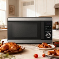 Four à air chaud multifonction haut de gamme 4-en-1 28L 1800W, barbecue électrique, four combiné, four à micro-ondes pour usage domestique