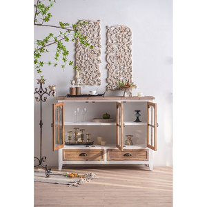 <span class=keywords><strong>Vitrina</strong></span> lateral de diseño <span class=keywords><strong>Vintage</strong></span>, muebles de estilo campestre hechos a mano, armario de vino, esquina de madera, porche con puerta de vidrio - Product Image 4