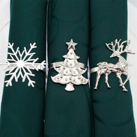 Meilleures ventes : Anneau de serviette de style occidental pour hôtel, motif faon de Noël, avec clip cerf, pour la décoration d'événements de mariage, banquets et fêtes