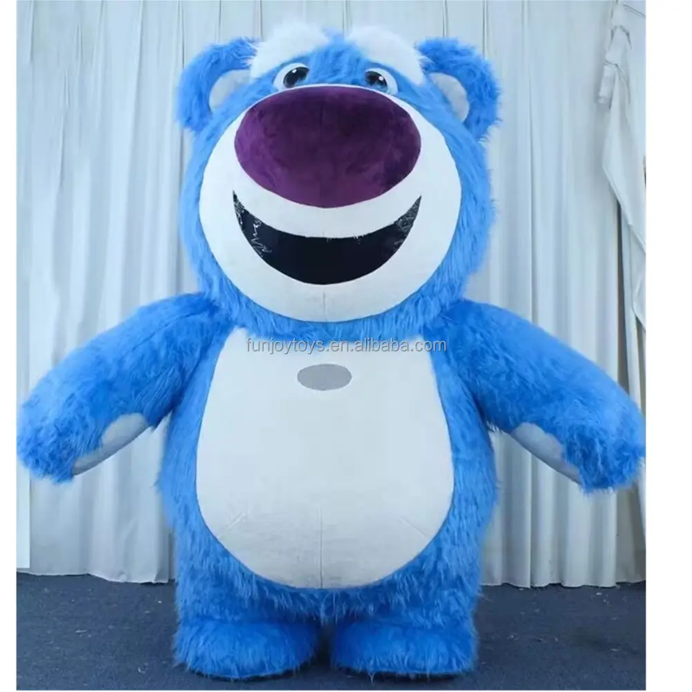 Profesional personalizado personaje de dibujos animados inflable fresa oso mascota disfraz para adultos Animal Anime tema para Navidad