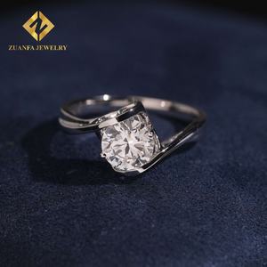 Bague de couple pour homme et femme en or 18 carats avec diamant de laboratoire DE VVS, bijoux en diamant de laboratoire de 1,08 carat, bague de mariage pour femme - Product Image 1