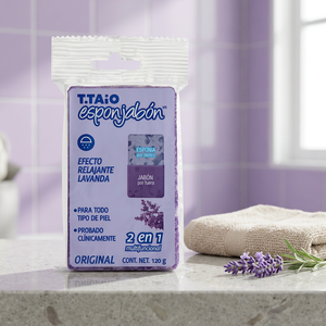 Spugna di sapone alla lavanda Esponjabon 2-in-1 | Strumento da bagno esfoliante e detergente - Product Image 3