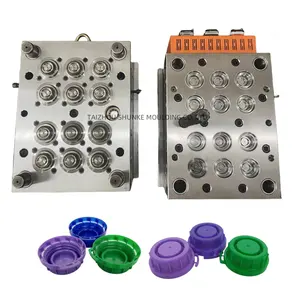 12 cavity hot runner 45MM cap mold tear edge water lid mould for extrusion bottle with LINEF