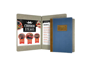 Wholesale Restaurant Leather Menu Cover Eco Leather Menu Holder Double Page Menu Covers Restaurant - Product Image 3