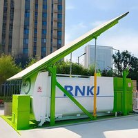 RNKJ Station de compactage d'ordures enterrée pour aménagement paysager, avec système de levage hydraulique personnalisé, collecteur de déchets haute efficacité