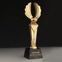 Trophée en cristal personnalisé en résine, trophée de coopération en forme de poignée de main, récompense annuelle de l'entreprise, trophée en cristal