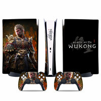 Autocollant de protection intégral en vinyle Black Myth Wukong pour console PS5 (édition disque et numérique) et manette, anti-rayures