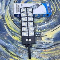 Luz LED Solar de 7700LM para Exteriores, Lámpara de Calle Impermeable con Control Remoto de 3 Modos, 720, 1 Unidad