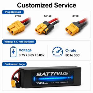 Batterie polymère personnalisée grande capacité 30Ah 22Ah 23Ah 12S, longue autonomie, pour drone UAV à charge lourde, 14S 51.8V 30000mAh - Product Image 4
