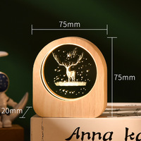 1 pièce MOQ, boule de cristal magique gravée au laser personnalisée, éclairage LED, lumière de nuit, décoration de Noël, globe de neige, décoration romantique pour la Saint-Valentin