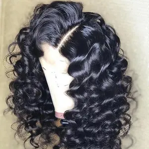 13 × 6 Braided Wigs Fake Scalp Wig Deep Wave Brazilian Human Virgin Cuticle Aligned Hair Lace Frontal Wig