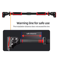 Barre de traction horizontale portable en acier rouge et noir de haute qualité, la plus vendue, à fixer sur la porte, équipement de gymnastique professionnel