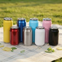 Mug de voyage isotherme à double paroi en acier inoxydable 304, design Coca-Cola, portable pour l'extérieur et l'intérieur de la voiture, idéal pour l'export.