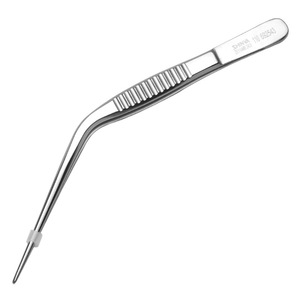 Xinhua <b>Ear</b> Forceps 11cm Stainless Steel Toothed Curved Tip Medical <b>Tool</b> For <b>Ear</b> <b>Cleaning</b> - Product Image 1
