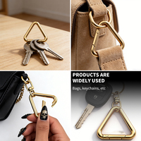 Mousqueton triangulaire classique ouvrable Changqin DL1225-2 avec fermoir à ressort, crochet porte-clés, clips pour sac à main, laisse de chien, boucles de connexion