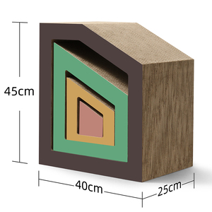 4-in-1 pohon kucing dalam ruangan, desain dua sisi 4-in-1 pohon Scratcher kayu <span class=keywords><strong>Cat</strong></span>-Grabber kolom Scratcher tahan aus fitur Bearing beban - Product Image 3