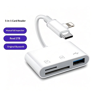Port USB C, lecteur de <span class=keywords><strong>carte</strong></span> SD TF, matériau ABS, port KZ9-7 pour téléphones Android, ordinateurs, tablettes - Product Image 5